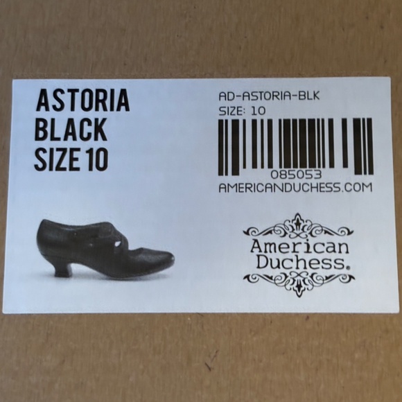 never worn 100% leather American Duchess black Astoria shoes with accessories - Picture 5 of 10